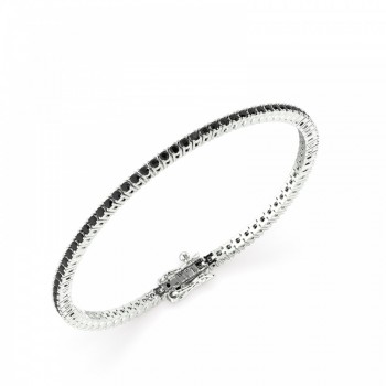 Tennis bracelet with 2.21 ct black diamonds