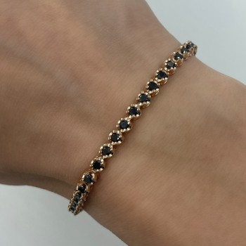 2.55ct Black Diamond Tennis Bracelet