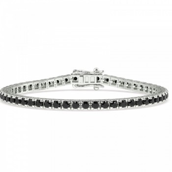 Tennis bracelet with 3.4 ct Black Diamonds