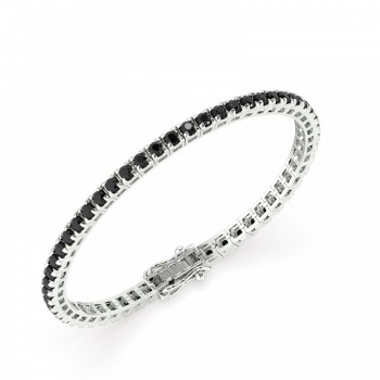 4.6 ct Black Diamond Tennis Bracelet
