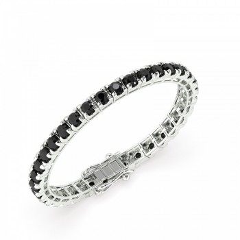 8.11 ct Black Diamond Tennis Bracelet