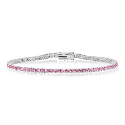 3.00 ct pink sapphire tennis bracelet