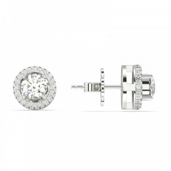 3 pieces earrings with center diamond each 0.69 ct and side diamonds of 0.44 ct