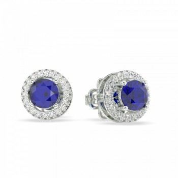 3-piece earrings with 0.44 ct diamonds and 1.38 ct Tanzanite