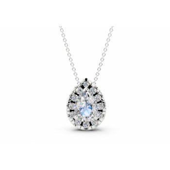 Pendant with 1.15 ct central diamond and 1.05 ct side diamonds