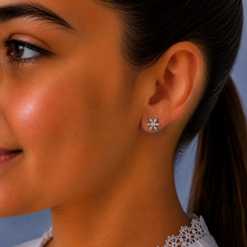 0.04 ct diamond earrings