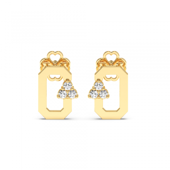 0.12 ct diamond earrings