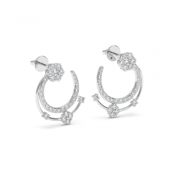 0.95 ct diamond earrings
