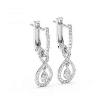0.38 ct diamond earrings
