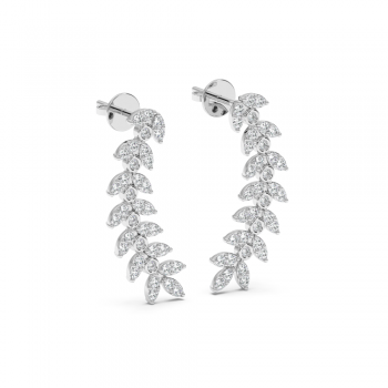 0.74 ct diamond earrings
