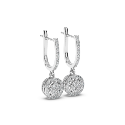 0.70 ct diamond earrings