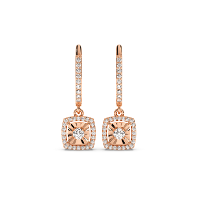 0.69 ct diamond earrings