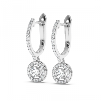 0.78 ct diamond earrings
