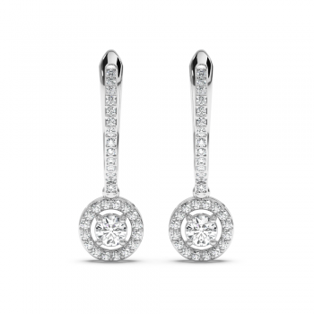 0.78 ct diamond earrings