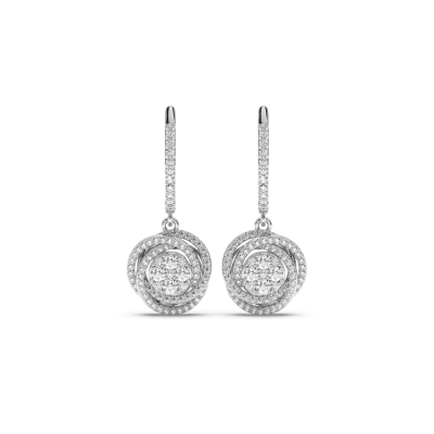 0.87 ct diamond earrings