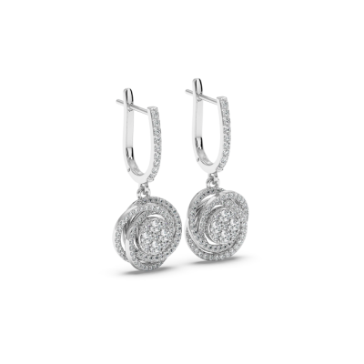 0.87 ct diamond earrings