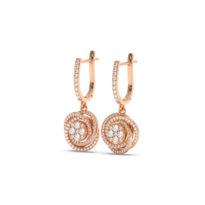 0.87 ct diamond earrings
