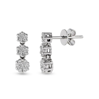 0.88 ct diamond earrings