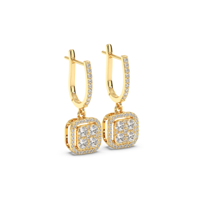 0.89 ct diamond earrings