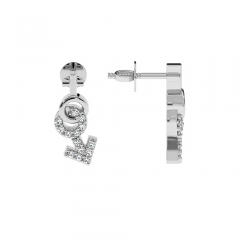 Love earrings with diamonds approx. 0.14 ct 