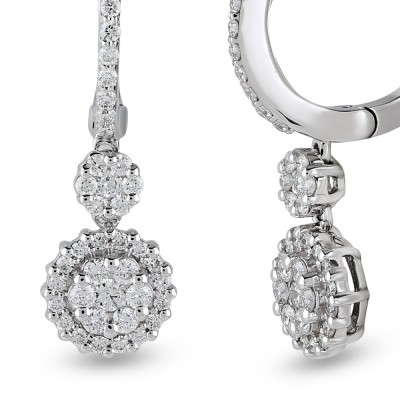 0.68 ct diamond earrings