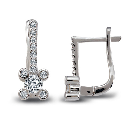 0.27 ct diamond earrings