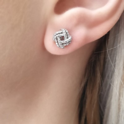 0.44 ct diamond earrings