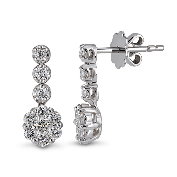 0.70 ct diamond earrings