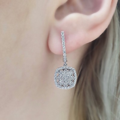 0.69 ct diamond earrings