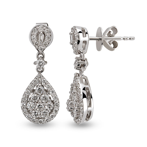 0.90 ct diamond earrings