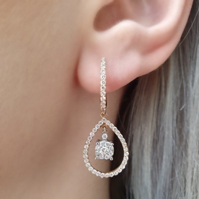 0.86 ct diamond earrings