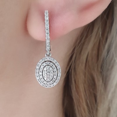 0.71 ct diamond earrings