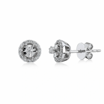 0.19 ct diamond earrings