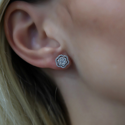 0.69 ct diamond earrings