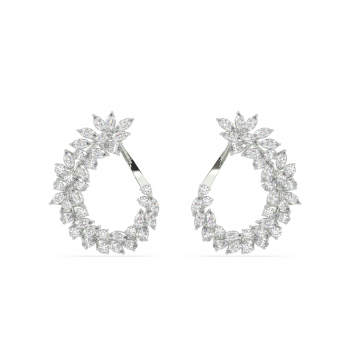Earrings with 3.21ct Marquise Cut Diamonds, 1.66ct Pear Cut Diamonds and 0.61ct Round Diamonds