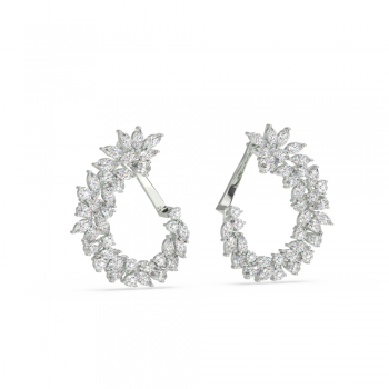 Earrings with 3.21ct Marquise Cut Diamonds, 1.66ct Pear Cut Diamonds and 0.61ct Round Diamonds