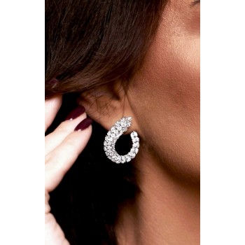 Earrings with 3.79 ct Marquise cut diamonds and 0.88 ct round diamonds 