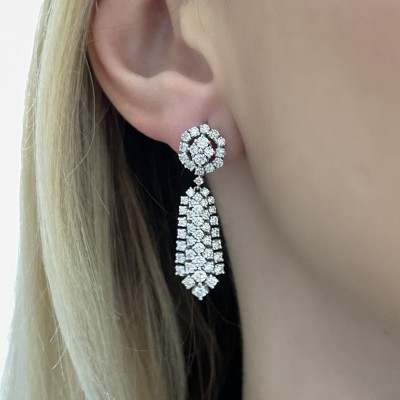 3.53 ct diamond earrings