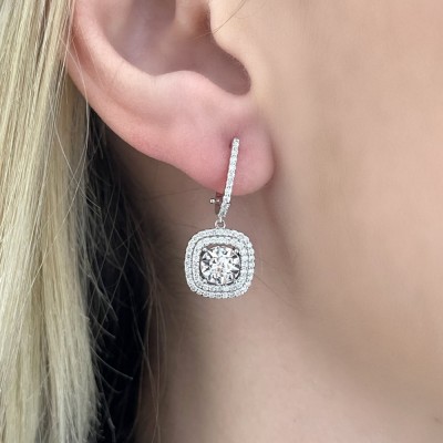 0.93 ct diamond earrings
