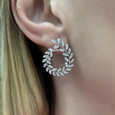 1.06 ct diamond earrings