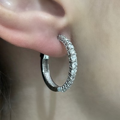 0.82 ct diamond earrings