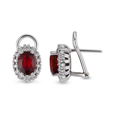 Earrings with 3.43 ct Rubies and 0.51 ct Diamonds
