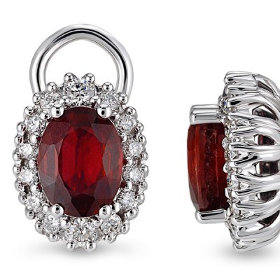 Earrings with 3.43 ct Rubies and 0.51 ct Diamonds