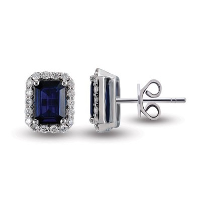 Earrings with 3.06 ct Quartz and 0.28 ct Diamonds