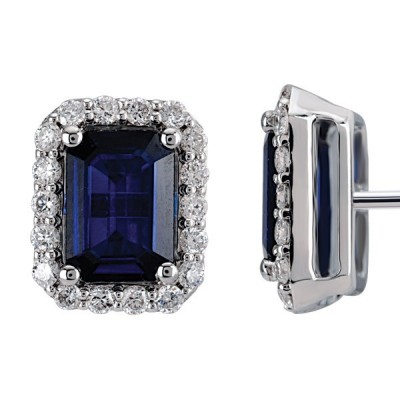 Earrings with 3.06 ct Quartz and 0.28 ct Diamonds