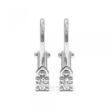 White gold earrings with 0.09 ct diamonds