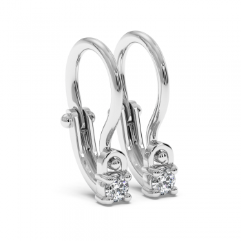 White gold earrings with 0.09 ct diamonds