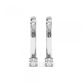 White gold earrings with 0.09 ct diamonds