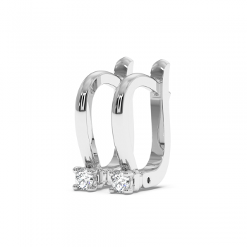 White gold earrings with 0.09 ct diamonds