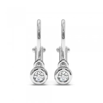 White gold earrings with 0.10 ct diamonds